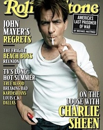 Charlie Sheen, separate and unequal. (photo: Rolling Stone Magazine - Fair Use)